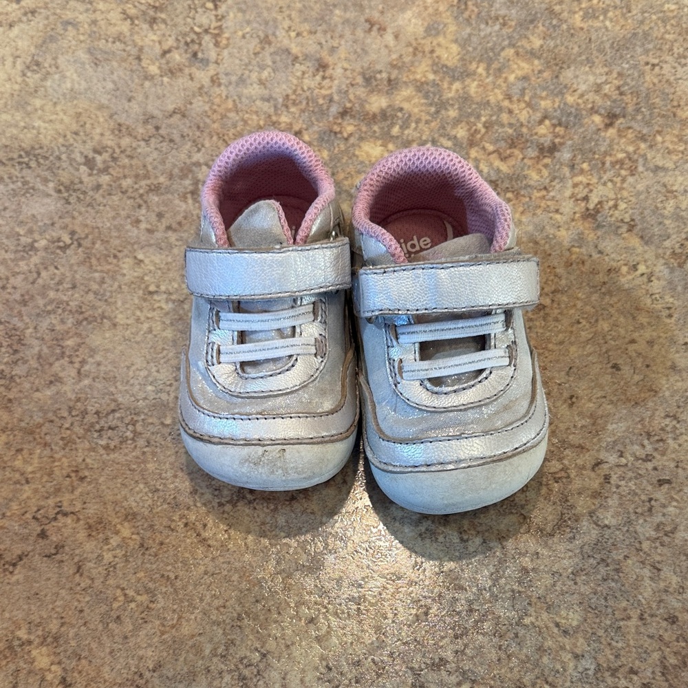 Stride Rite Metallic and Pink Baby Walkers
